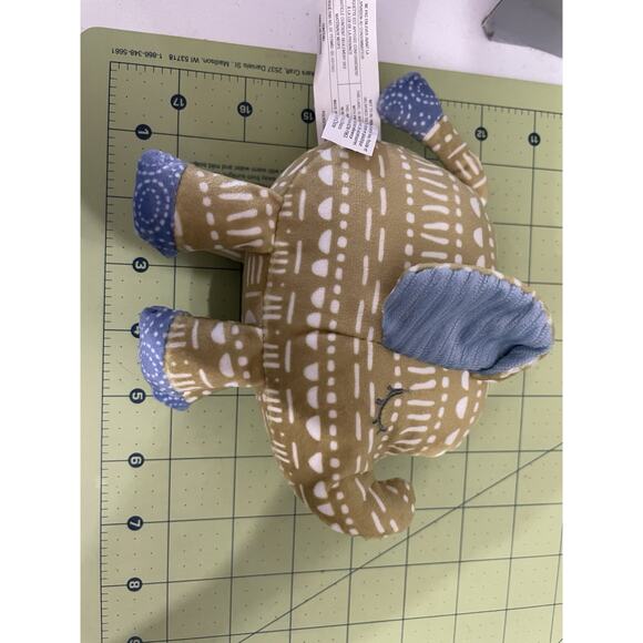 Mary Meyer Rattle Boho Elephant Plush Stuffed Animal Baby Toy Infant 5.5" Green - Picture 7 of 13